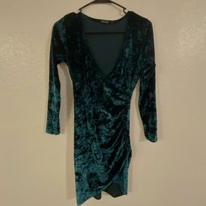 Green Velvet Dress
